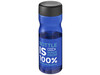 H2O Active® Eco Base 650 ml Sportflasche mit Drehdeckel, blau, schwarz bedrucken, Art.-Nr. 21043504