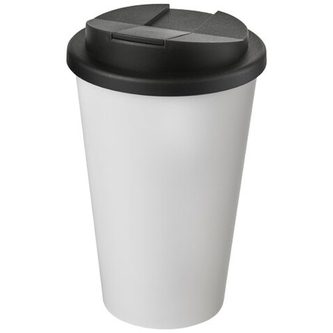 Americano® 350 ml Isolierbecher mit auslaufsicherem Schraubverschluss, weiss, schwarz bedrucken, Art.-Nr. 21069500 Americano® 350 ml Isolierbecher mit auslaufsicherem Schraubverschluss, weiss, schwarz bedrucken, Art.-Nr. 21069500