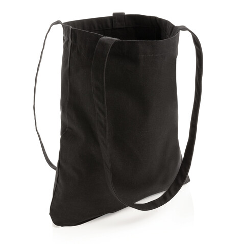 Impact Aware™ recycelte Baumwolltasche schwarz bedrucken, Art.-Nr. P762.541
