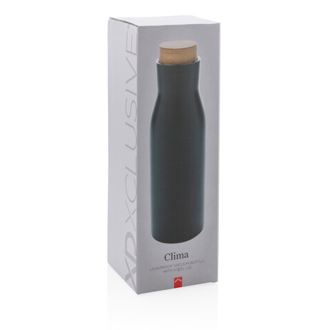 Clima auslaufsichere Vakuum-Flasche schwarz bedrucken, Art.-Nr. P436.611 Clima auslaufsichere Vakuum-Flasche schwarz bedrucken, Art.-Nr. P436.611