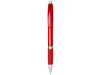Turbo transparenter Kugelschreiber mit Gummigriff, rot bedrucken, Art.-Nr. 10736402