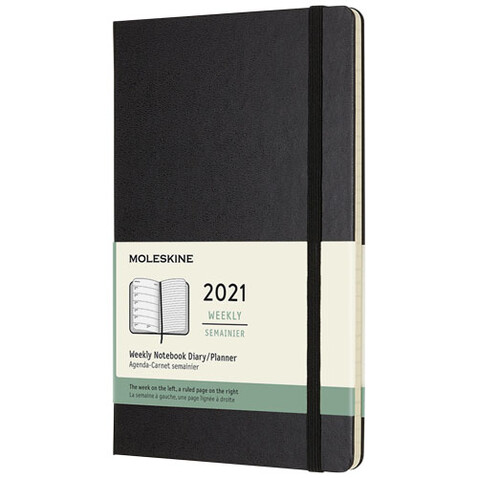 Moleskine Hardcover 12 Monate Wochenkalender L, schwarz bedrucken, Art.-Nr. 10775490 Moleskine Hardcover 12 Monate Wochenkalender L, schwarz bedrucken, Art.-Nr. 10775490