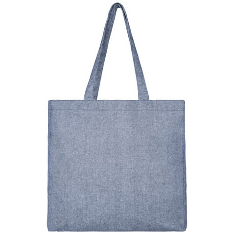 Pheebs 210 g/m² recycelte Tragetasche mit Seitenfalten 13L, heather blau bedrucken, Art.-Nr. 12053750 Pheebs 210 g/m² recycelte Tragetasche mit Seitenfalten 13L, heather blau bedrucken, Art.-Nr. 12053750