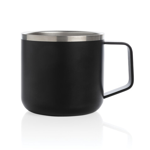 Stainless-Steel Camping-Tasse schwarz bedrucken, Art.-Nr. P432.441