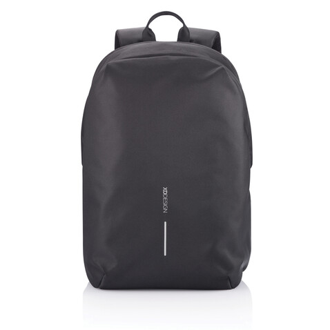 Bobby Soft, Anti-Diebstahl-Rucksack schwarz, grün bedrucken, Art.-Nr. P705.791 Bobby Soft, Anti-Diebstahl-Rucksack schwarz, grün bedrucken, Art.-Nr. P705.791