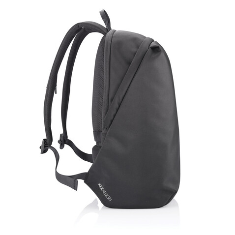 Bobby Soft, Anti-Diebstahl-Rucksack schwarz, grün bedrucken, Art.-Nr. P705.791 Bobby Soft, Anti-Diebstahl-Rucksack schwarz, grün bedrucken, Art.-Nr. P705.791