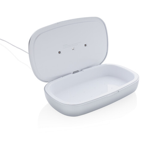 Rena UV-C Sterilisations-Box mit 5W Wireless Charger grau bedrucken, Art.-Nr. P301.132 Rena UV-C Sterilisations-Box mit 5W Wireless Charger grau bedrucken, Art.-Nr. P301.132