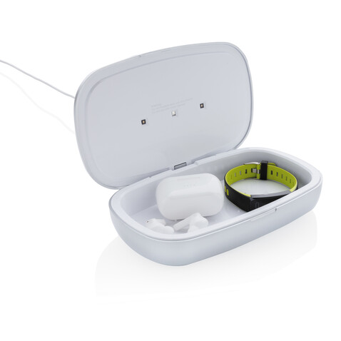 Rena UV-C Sterilisations-Box mit 5W Wireless Charger grau bedrucken, Art.-Nr. P301.132 Rena UV-C Sterilisations-Box mit 5W Wireless Charger grau bedrucken, Art.-Nr. P301.132
