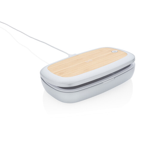 Rena UV-C Sterilisations-Box mit 5W Wireless Charger grau bedrucken, Art.-Nr. P301.132 Rena UV-C Sterilisations-Box mit 5W Wireless Charger grau bedrucken, Art.-Nr. P301.132