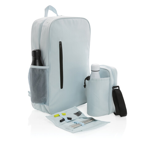 Tierra Kühl-Rucksack blau bedrucken, Art.-Nr. P733.085