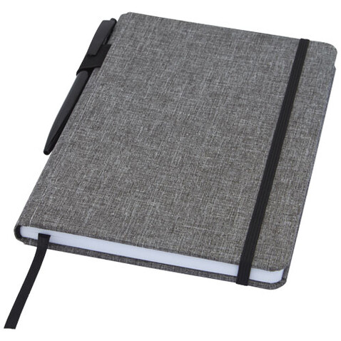 Orin A5 Notizbuch aus RPET, heather grau bedrucken, Art.-Nr. 10774280 Orin A5 Notizbuch aus RPET, heather grau bedrucken, Art.-Nr. 10774280