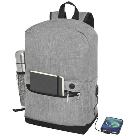 Hoss 15,6" Business Laptop-Rucksack 16L, heather mediumgrau bedrucken, Art.-Nr. 12051106 Hoss 15,6" Business Laptop-Rucksack 16L, heather mediumgrau bedrucken, Art.-Nr. 12051106