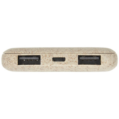 Asama 5000 mAh Powerbank aus Weizenstroh, beige bedrucken, Art.-Nr. 12413702 Asama 5000 mAh Powerbank aus Weizenstroh, beige bedrucken, Art.-Nr. 12413702