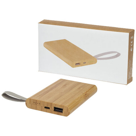 Tulda 5000 mAh Powerbank aus Bambus, natur bedrucken, Art.-Nr. 12414571 Tulda 5000 mAh Powerbank aus Bambus, natur bedrucken, Art.-Nr. 12414571