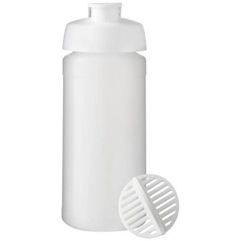 Baseline Plus 500 ml Shakerflasche, weiss, klar mattiert bedrucken, Art.-Nr. 21070201 Baseline Plus 500 ml Shakerflasche, weiss, klar mattiert bedrucken, Art.-Nr. 21070201
