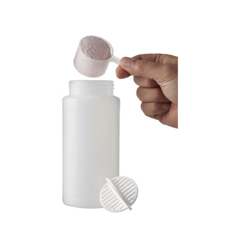 Baseline Plus 500 ml Shakerflasche, weiss, klar mattiert bedrucken, Art.-Nr. 21070201 Baseline Plus 500 ml Shakerflasche, weiss, klar mattiert bedrucken, Art.-Nr. 21070201