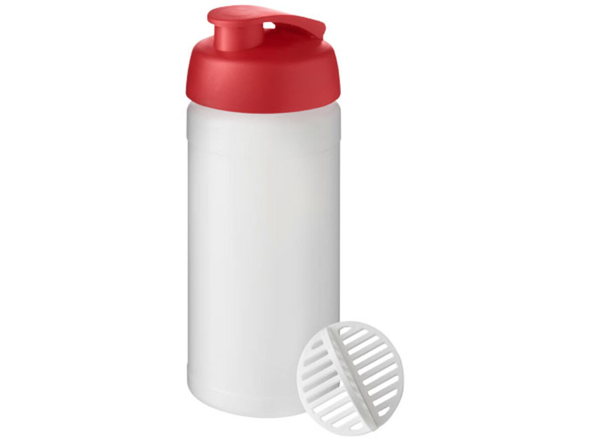 Baseline Plus 500 ml Shakerflasche, rot, klar mattiert bedrucken, Art.-Nr. 21070221