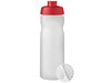 Baseline Plus 650 ml Shakerflasche, rot, klar mattiert bedrucken, Art.-Nr. 21070321