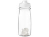 H2O Active® Pulse 600 ml Shakerflasche, weiss, transparent bedrucken, Art.-Nr. 21070501