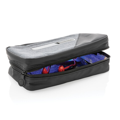 Tragbare UV-C-Sterilisationstasche mit integriertem Akku grau bedrucken, Art.-Nr. P820.222 Tragbare UV-C-Sterilisationstasche mit integriertem Akku grau bedrucken, Art.-Nr. P820.222