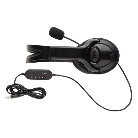 Over-Ear Headset mit Kabel schwarz bedrucken, Art.-Nr. P329.151 Over-Ear Headset mit Kabel schwarz bedrucken, Art.-Nr. P329.151