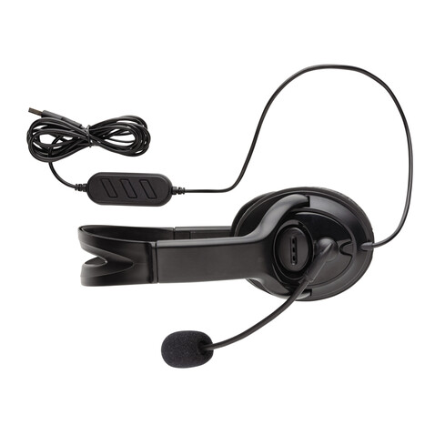 Over-Ear Headset mit Kabel schwarz bedrucken, Art.-Nr. P329.151 Over-Ear Headset mit Kabel schwarz bedrucken, Art.-Nr. P329.151