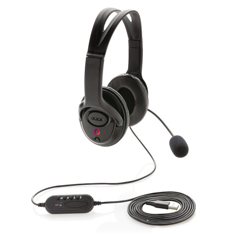 Over-Ear Headset mit Kabel schwarz bedrucken, Art.-Nr. P329.151 Over-Ear Headset mit Kabel schwarz bedrucken, Art.-Nr. P329.151