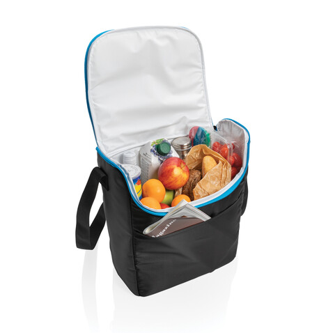 Explorer medium Outdoor Kühltasche schwarz, blau bedrucken, Art.-Nr. P422.361 Explorer medium Outdoor Kühltasche schwarz, blau bedrucken, Art.-Nr. P422.361