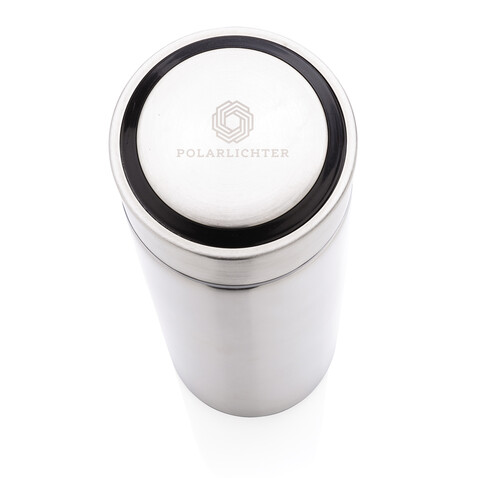 Vakuum Stainless Steel Flasche mit gebürstetem Metalldeckel silber bedrucken, Art.-Nr. P433.392 Vakuum Stainless Steel Flasche mit gebürstetem Metalldeckel silber bedrucken, Art.-Nr. P433.392