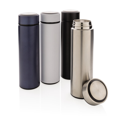 Vakuum Stainless Steel Flasche mit gebürstetem Metalldeckel silber bedrucken, Art.-Nr. P433.392 Vakuum Stainless Steel Flasche mit gebürstetem Metalldeckel silber bedrucken, Art.-Nr. P433.392