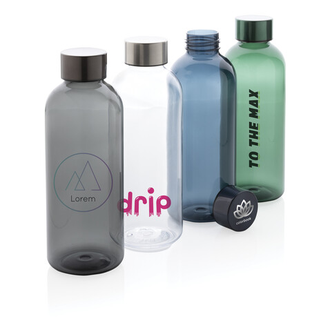 Auslaufsichere Trinkflasche mit Metalldeckel transparent bedrucken, Art.-Nr. P433.440