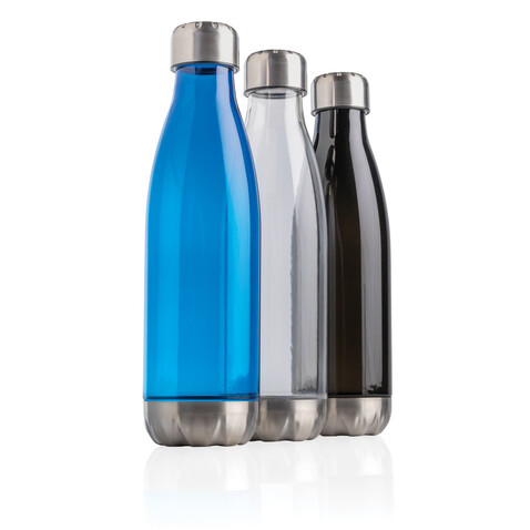 Auslaufsichere Trinkflasche mit Stainless-Steel-Deckel transparent bedrucken, Art.-Nr. P436.750 Auslaufsichere Trinkflasche mit Stainless-Steel-Deckel transparent bedrucken, Art.-Nr. P436.750