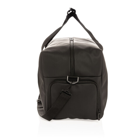 Schicke PU Wochenendtasche schwarz bedrucken, Art.-Nr. P707.061 Schicke PU Wochenendtasche schwarz bedrucken, Art.-Nr. P707.061