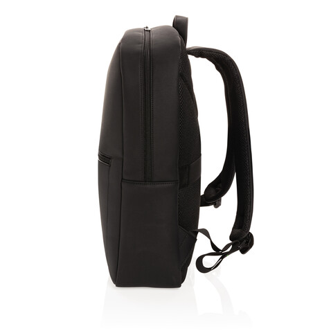 Swiss Peak Deluxe PU Laptop-Rucksack, PVC-frei schwarz bedrucken, Art.-Nr. P762.561 Swiss Peak Deluxe PU Laptop-Rucksack, PVC-frei schwarz bedrucken, Art.-Nr. P762.561
