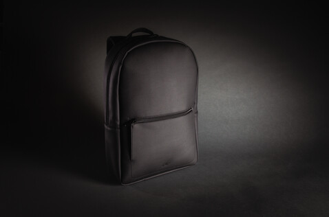Swiss Peak Deluxe PU Laptop-Rucksack, PVC-frei schwarz bedrucken, Art.-Nr. P762.561 Swiss Peak Deluxe PU Laptop-Rucksack, PVC-frei schwarz bedrucken, Art.-Nr. P762.561