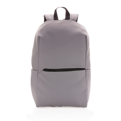 Schicker PU 15.6" Laptop-Rucksack grau bedrucken, Art.-Nr. P762.572 Schicker PU 15.6" Laptop-Rucksack grau bedrucken, Art.-Nr. P762.572