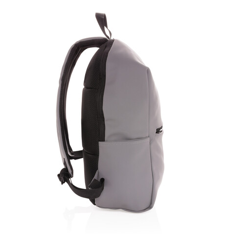 Schicker PU 15.6" Laptop-Rucksack grau bedrucken, Art.-Nr. P762.572 Schicker PU 15.6" Laptop-Rucksack grau bedrucken, Art.-Nr. P762.572