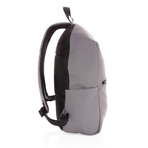 Schicker PU 15.6" Laptop-Rucksack grau bedrucken, Art.-Nr. P762.572 Schicker PU 15.6" Laptop-Rucksack grau bedrucken, Art.-Nr. P762.572