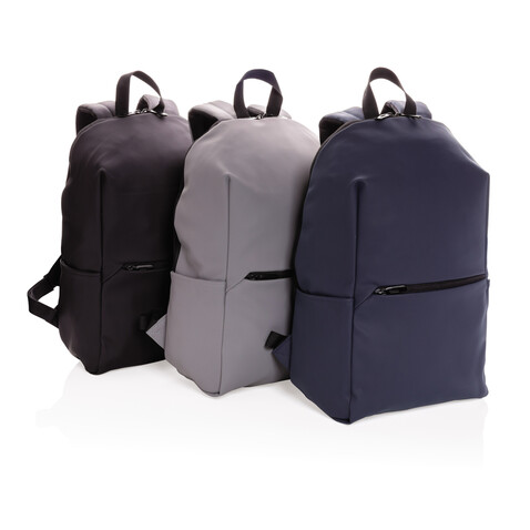 Schicker PU 15.6" Laptop-Rucksack grau bedrucken, Art.-Nr. P762.572 Schicker PU 15.6" Laptop-Rucksack grau bedrucken, Art.-Nr. P762.572