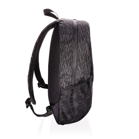 Reflektierender RPET Laptop-Rucksack mit AWARE™ Tracer schwarz bedrucken, Art.-Nr. P762.601 Reflektierender RPET Laptop-Rucksack mit AWARE™ Tracer schwarz bedrucken, Art.-Nr. P762.601