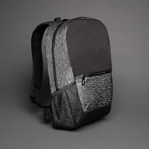 Reflektierender RPET Laptop-Rucksack mit AWARE™ Tracer schwarz bedrucken, Art.-Nr. P762.601 Reflektierender RPET Laptop-Rucksack mit AWARE™ Tracer schwarz bedrucken, Art.-Nr. P762.601