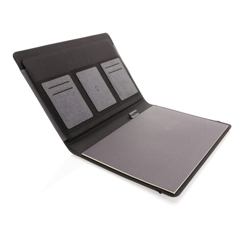 A4 Portfolio aus PU grau bedrucken, Art.-Nr. P774.192 A4 Portfolio aus PU grau bedrucken, Art.-Nr. P774.192