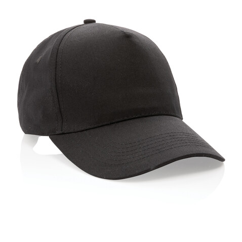 Impact 5 Panel Kappe aus 190gr rCotton mit AWARE™ Tracer schwarz bedrucken, Art.-Nr. P453.331 Impact 5 Panel Kappe aus 190gr rCotton mit AWARE™ Tracer schwarz bedrucken, Art.-Nr. P453.331
