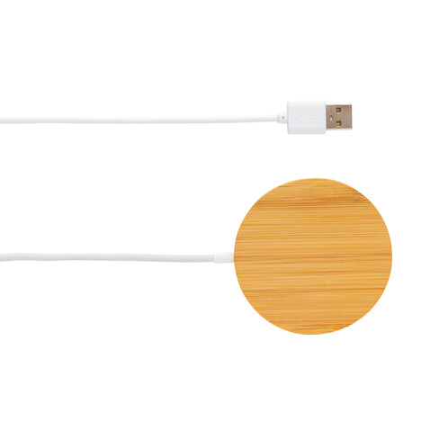 10W Bambus magnetischer Wireless Charger braun bedrucken, Art.-Nr. P302.639 10W Bambus magnetischer Wireless Charger braun bedrucken, Art.-Nr. P302.639