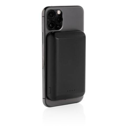 Magnetische 5.000 mAh Wireless Powerbank schwarz bedrucken, Art.-Nr. P322.281 Magnetische 5.000 mAh Wireless Powerbank schwarz bedrucken, Art.-Nr. P322.281