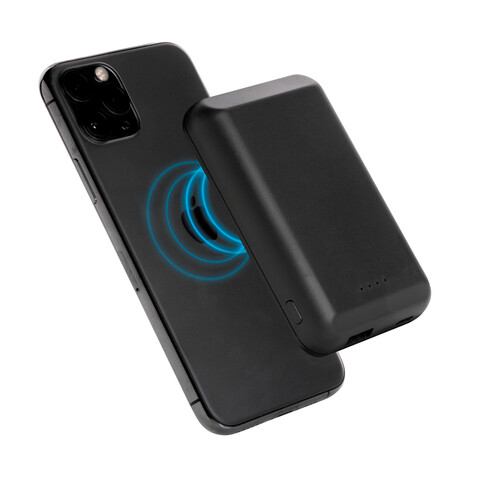 Magnetische 5.000 mAh Wireless Powerbank schwarz bedrucken, Art.-Nr. P322.281 Magnetische 5.000 mAh Wireless Powerbank schwarz bedrucken, Art.-Nr. P322.281