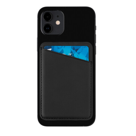 Magnetischer Phone-Kartenhalter schwarz bedrucken, Art.-Nr. P820.751 Magnetischer Phone-Kartenhalter schwarz bedrucken, Art.-Nr. P820.751