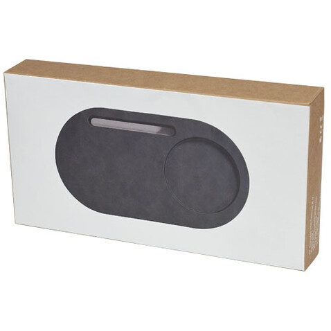 Klip kabelloser 5 W Schreibtisch Organizer mit Ladefunktion, schwarz bedrucken, Art.-Nr. 12414290 Klip kabelloser 5 W Schreibtisch Organizer mit Ladefunktion, schwarz bedrucken, Art.-Nr. 12414290