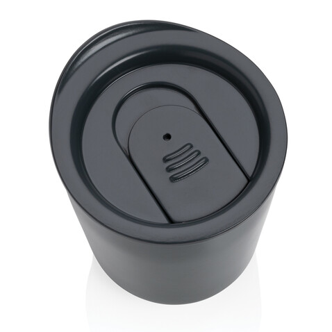 Antimikrobieller Kaffeebecher im klassischen Design grau bedrucken, Art.-Nr. P432.092 Antimikrobieller Kaffeebecher im klassischen Design grau bedrucken, Art.-Nr. P432.092