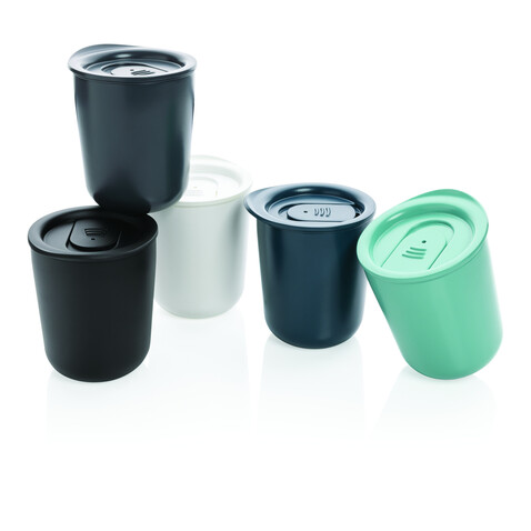 Antimikrobieller Kaffeebecher im klassischen Design grau bedrucken, Art.-Nr. P432.092 Antimikrobieller Kaffeebecher im klassischen Design grau bedrucken, Art.-Nr. P432.092